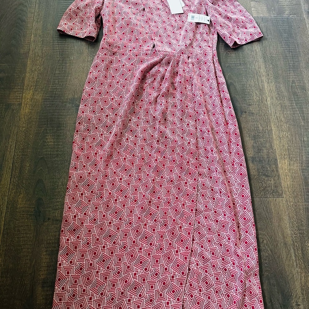 EQUIPMENT Aveline Geometric Cutout Midi Dress | NWT | Size 8 - Picture 8 of 12